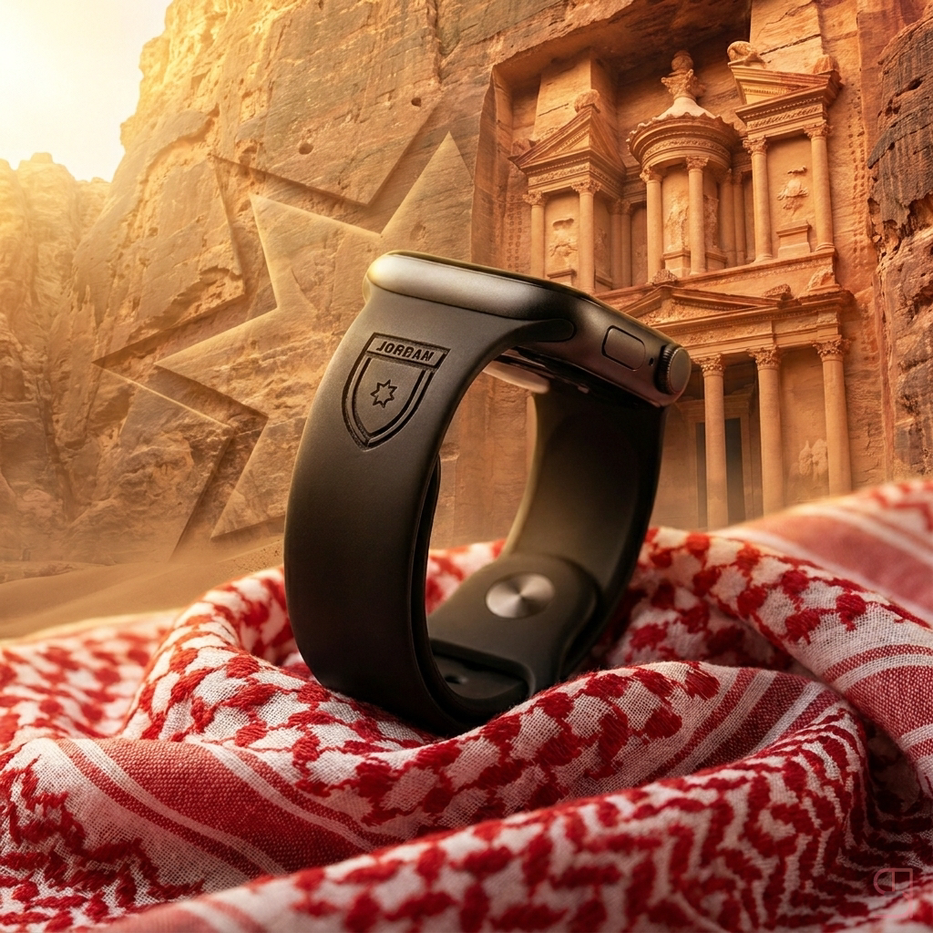 Jordan National Team Apple Watch Strap - Nashmi Black Edition - Image 4