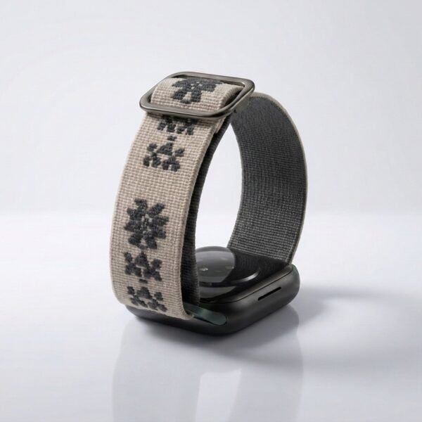 Star Tatreez ( Embroidery ) Watch Strap - Grey Edition